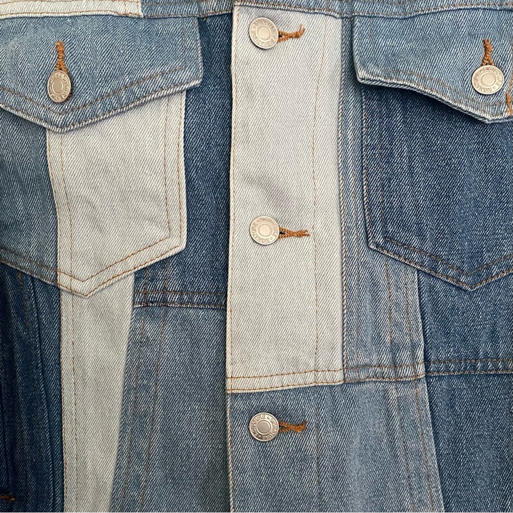 Signature Blue Patchwork Jean Jacket - image 4